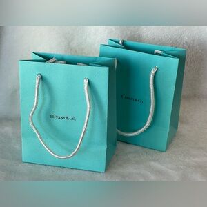 2 Tiffany & Co. branded luxury shopping gift bags small